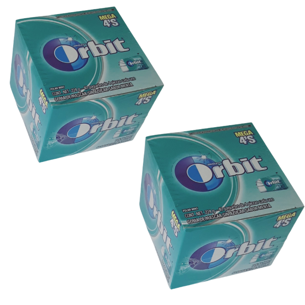 2 Pack - Chicle Orbit Polar Mint 40 Piezas