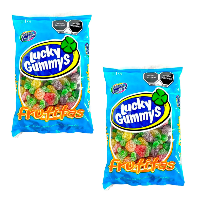 2 Pack - Gomitas Lucky Gummy Frutitas 1 Kg