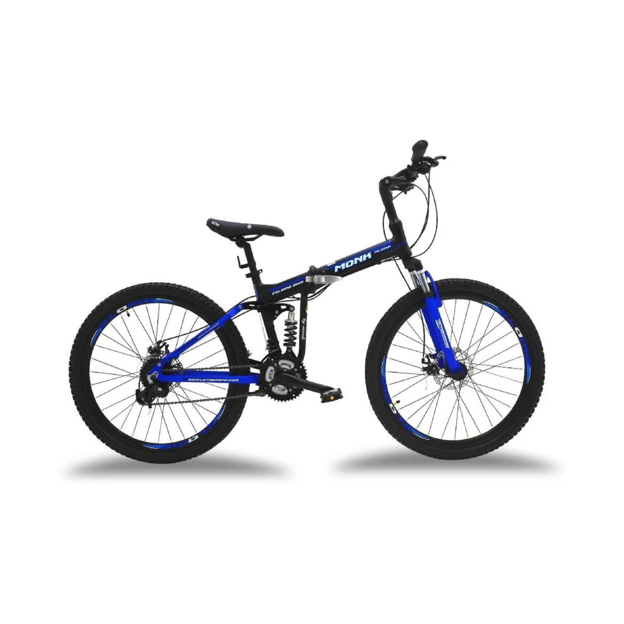Bicicleta Klamp Monk Plegable De Doble Suspensión Rodada 26 Azul