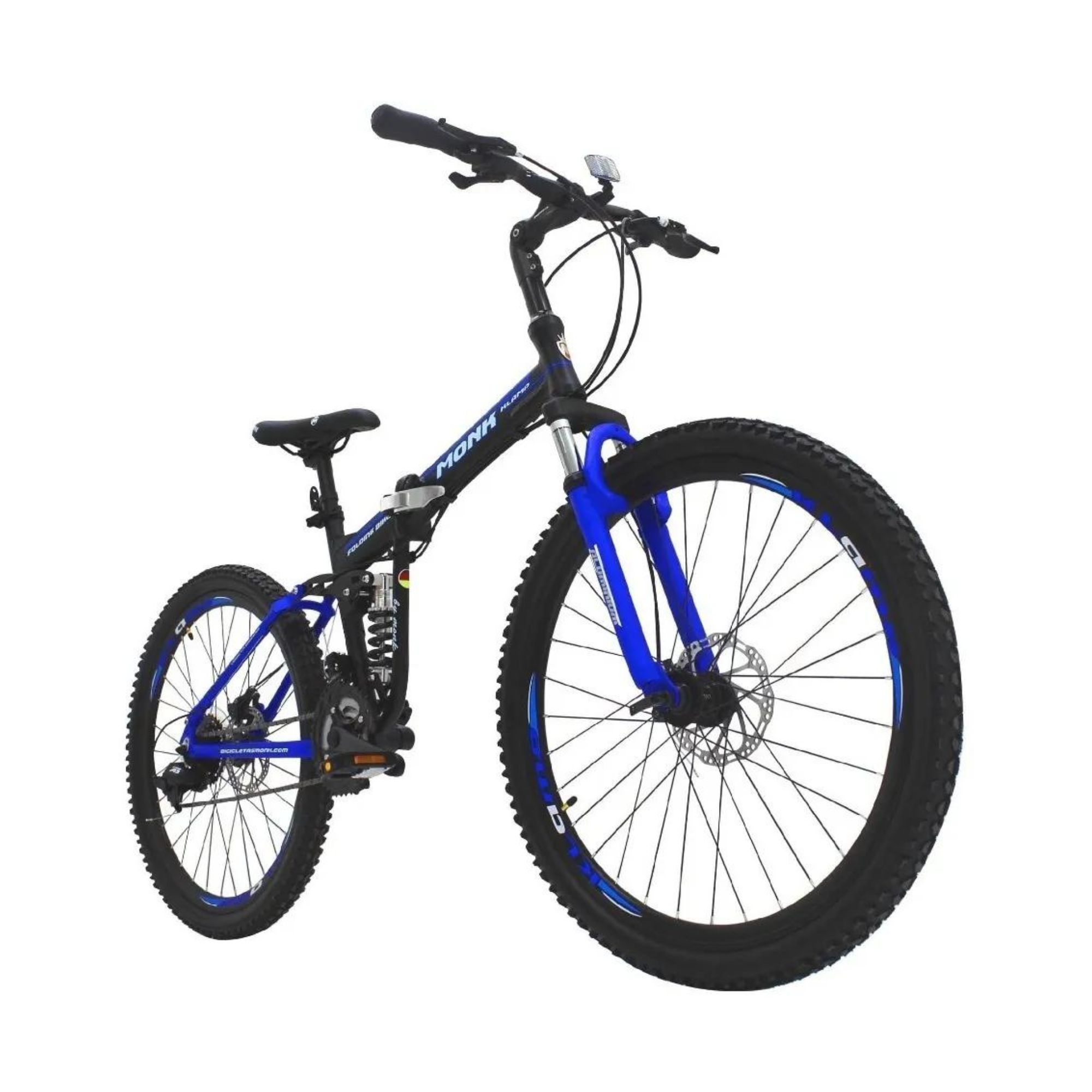 Bicicleta Klamp Monk Plegable De Doble Suspensión Rodada 26 Azul