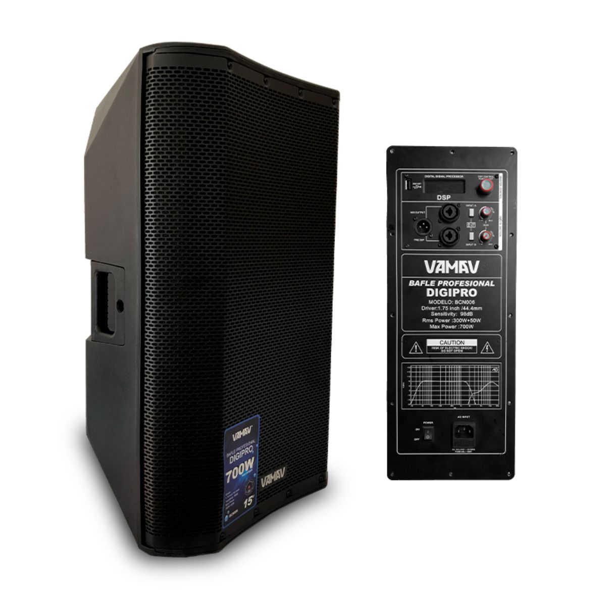 Bafle Amplificado VAMAV Digipro 15 Pulgadas 500 W Rms  .