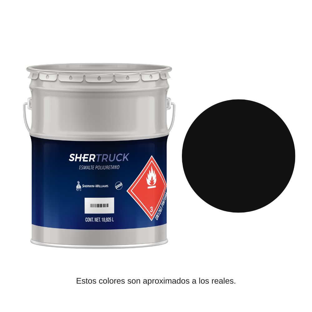 Esmalte Poliuretano Acrilico Shertruck Plus Negro 18,925Lt Sherwin Williams 34620090