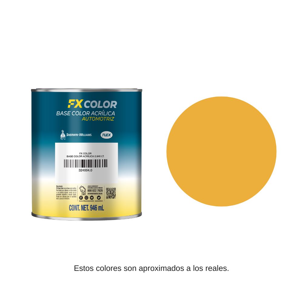 FX Base Color 1 Lt Color Amarillo Cromo Sherwin Williams 32405410
