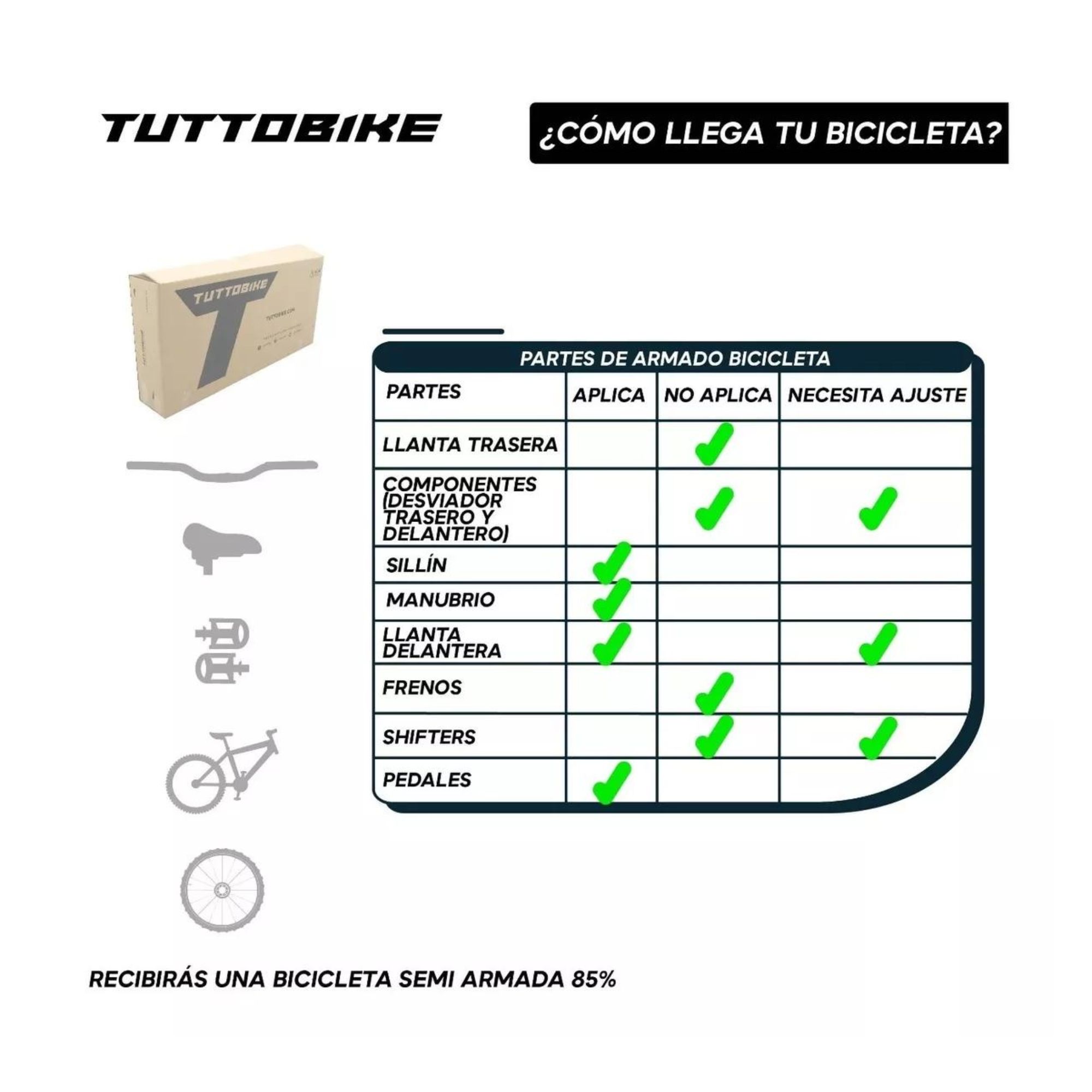 Bicicleta Klamp Monk Plegable De Doble Suspensión Rodada 26 Verde
