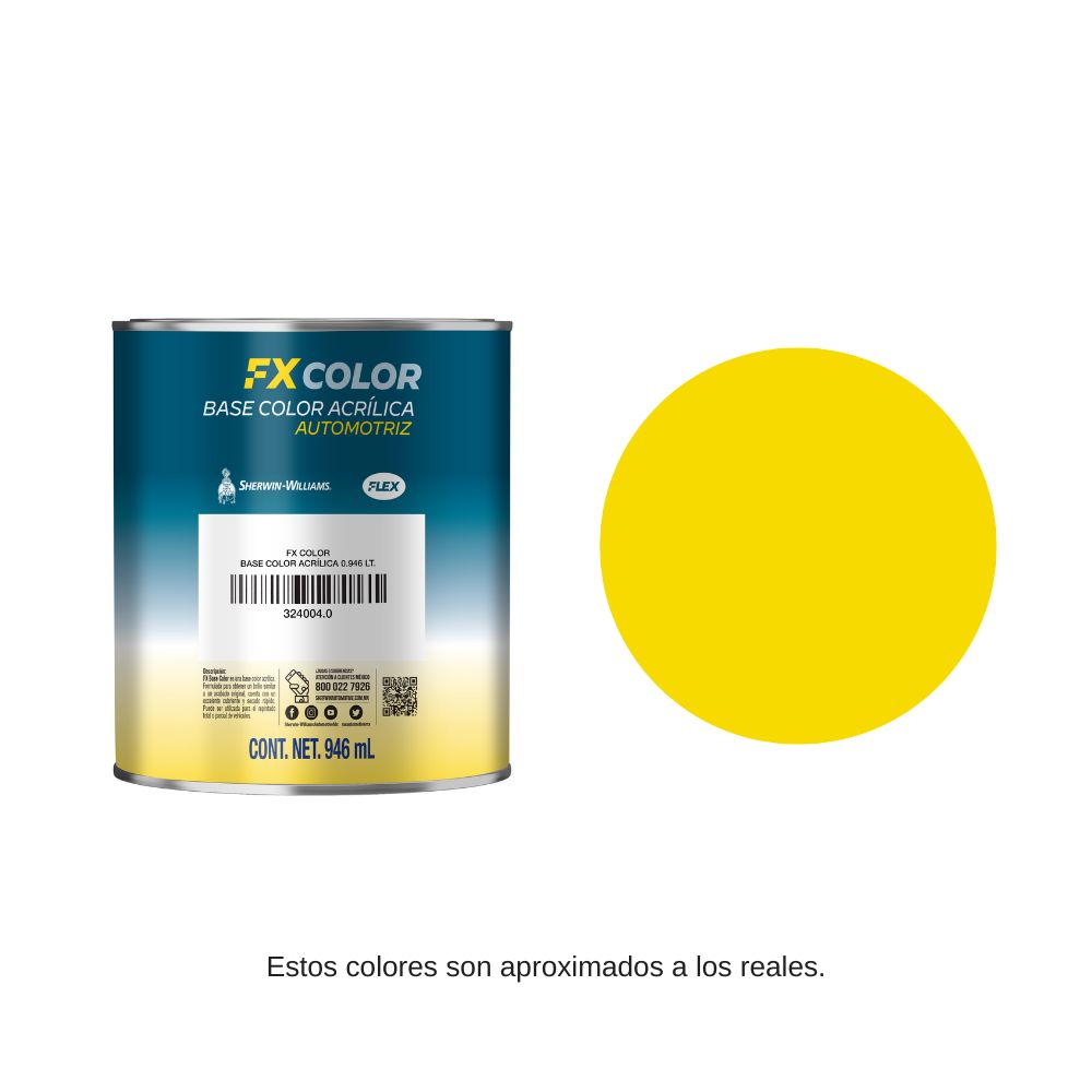 FX Base Color 1 Lt Color Amarillo Limón Sherwin Williams 32405510