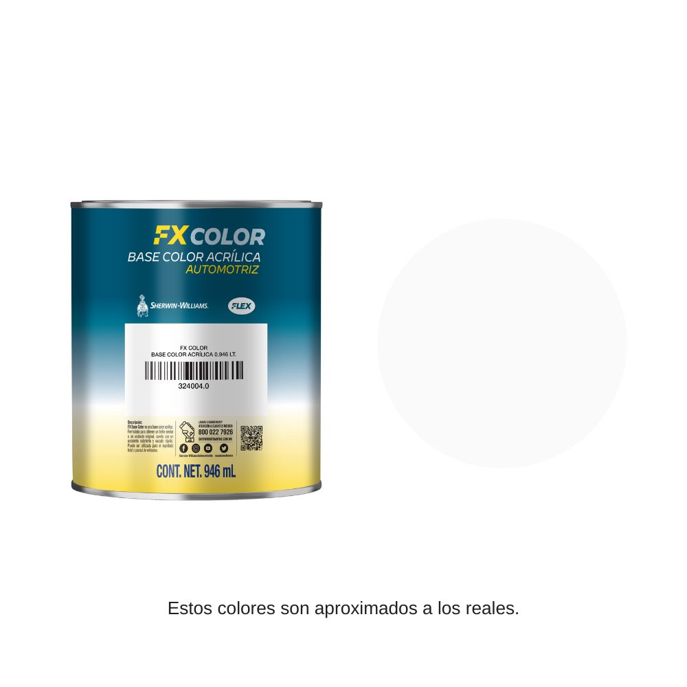 FX Base Color 1 Lt Color Blanco Tornasol Sherwin Williams 32406110