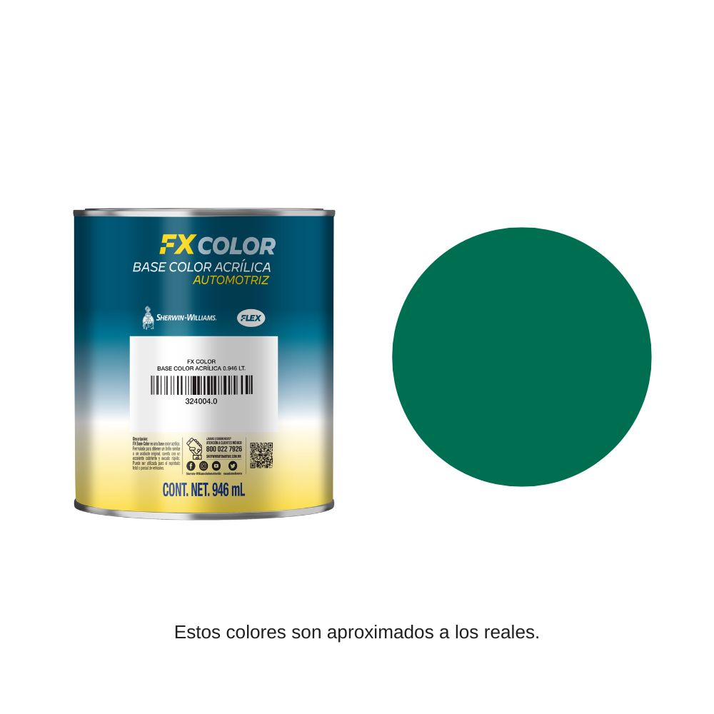 FX Base Color 1 Lt Color Verde Orgánico Sherwin Williams 32407310
