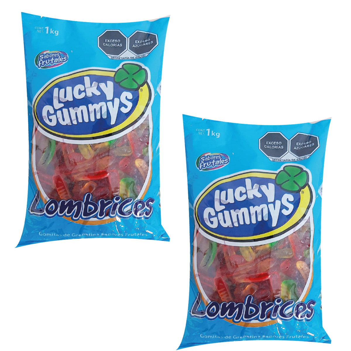 2 Pack - Gomitas Lucky Gummy Lombrices 1 Kg