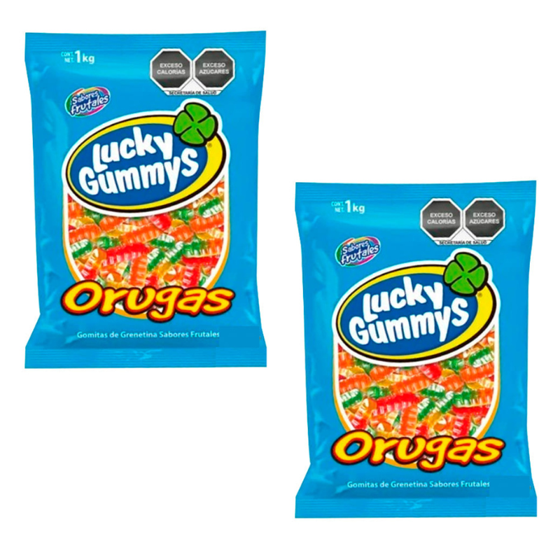 2 Pack - Gomitas Lucky Gummy Orugas1 Kg