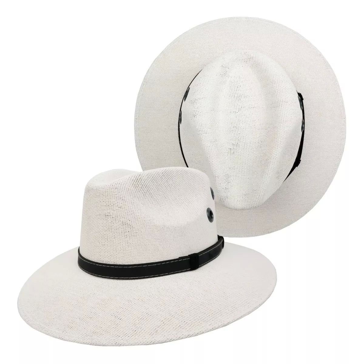 Sombrero Unisex Indiana Yute Ojillo Fresco y Ligero Playa Blanco 216