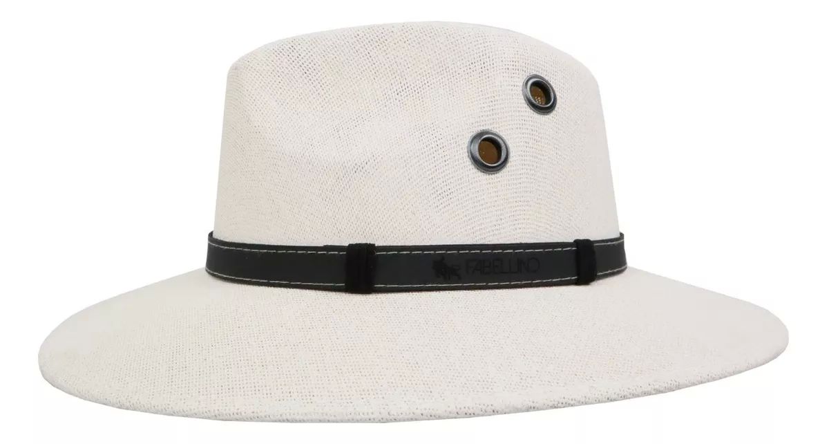 Sombrero Unisex Indiana Yute Ojillo Fresco y Ligero Playa Blanco 216