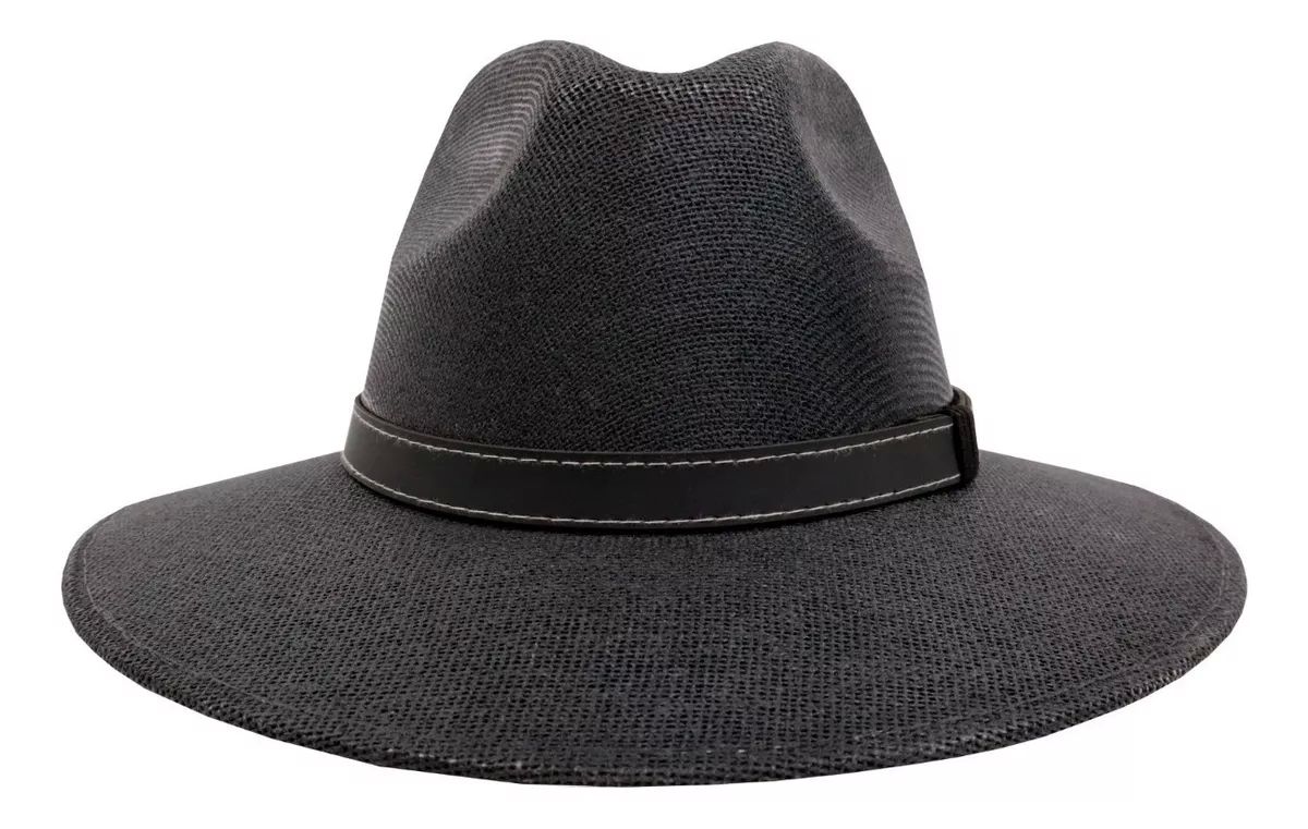 Sombrero Unisex Indiana Yute Ojillo Fresco y Ligero Playa Negro 216
