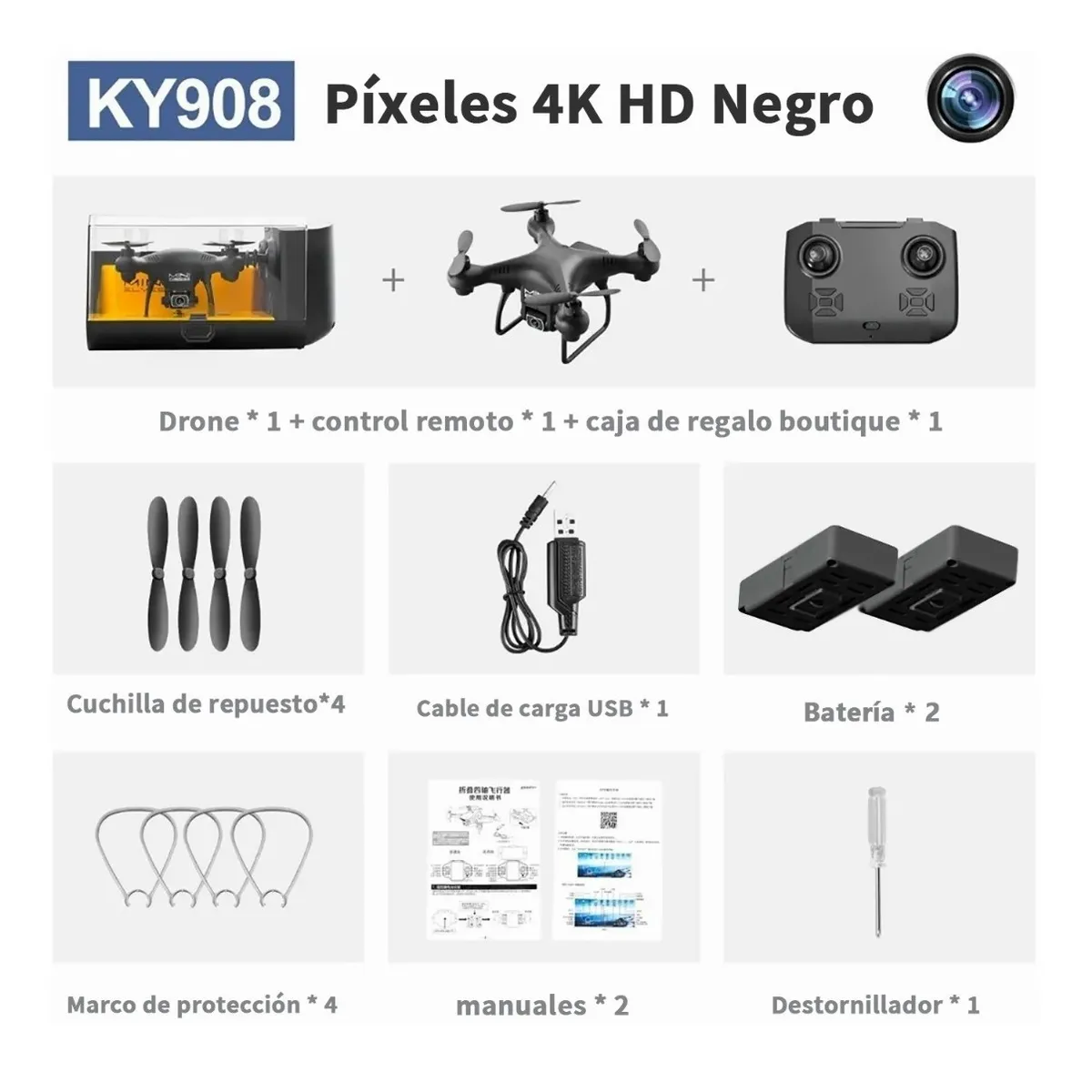 Mini Dron Camara 4k,con Cámara Gran Angular Mini Drone Quadcopter