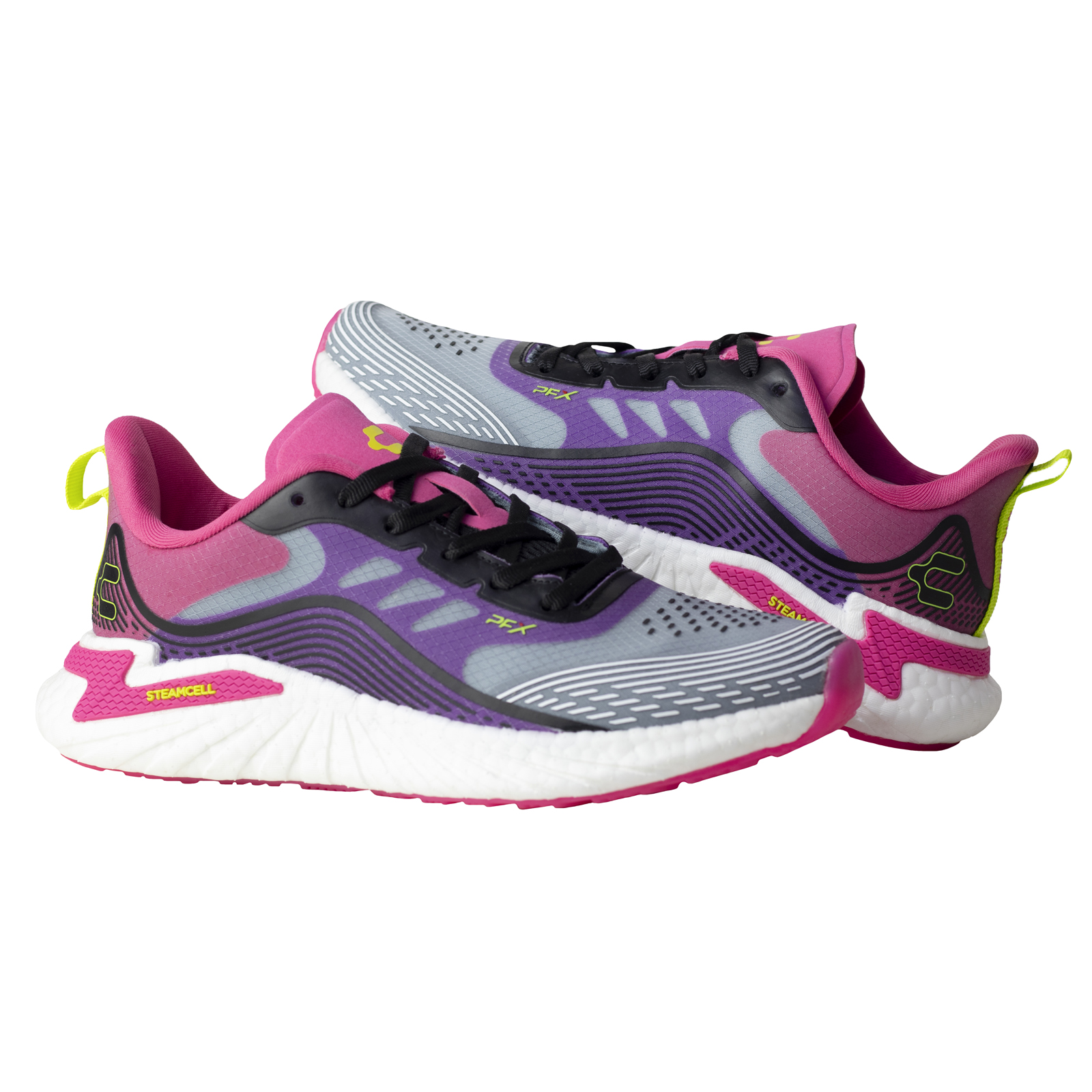 Tenis Running Deportivos Para Mujer Charly Pfx 1049972 Gris Fiusha Sport