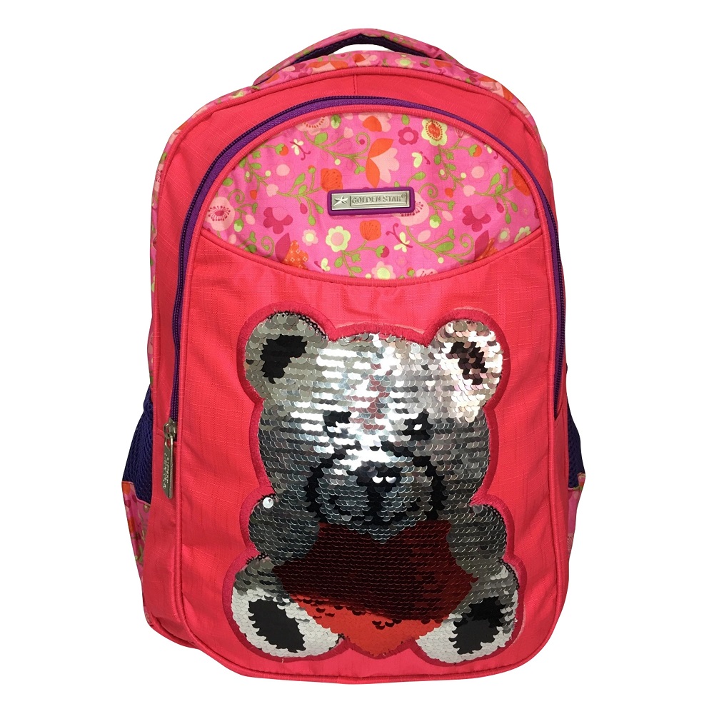 Mochila Primaria Golden Star Lentejuelas 