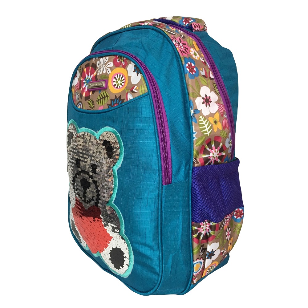 Mochila Primaria Golden Star Lentejuelas 