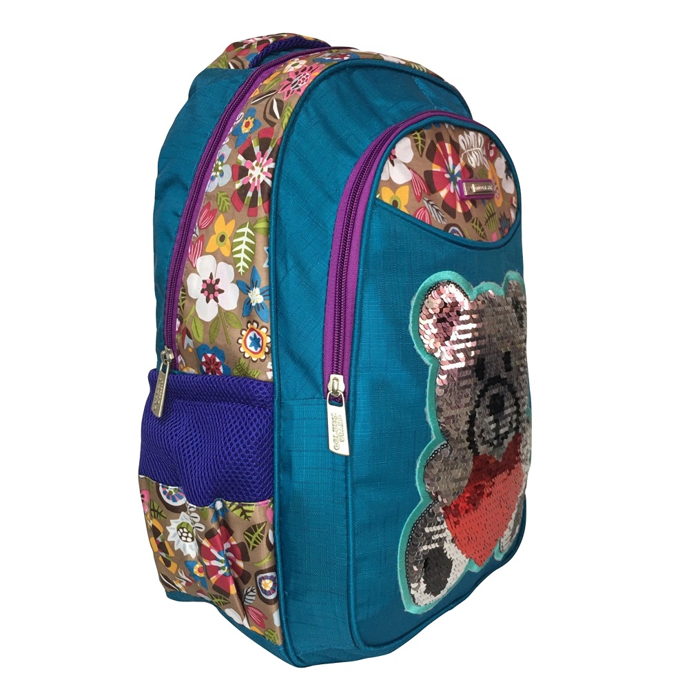 Mochila Primaria Golden Star Lentejuelas 