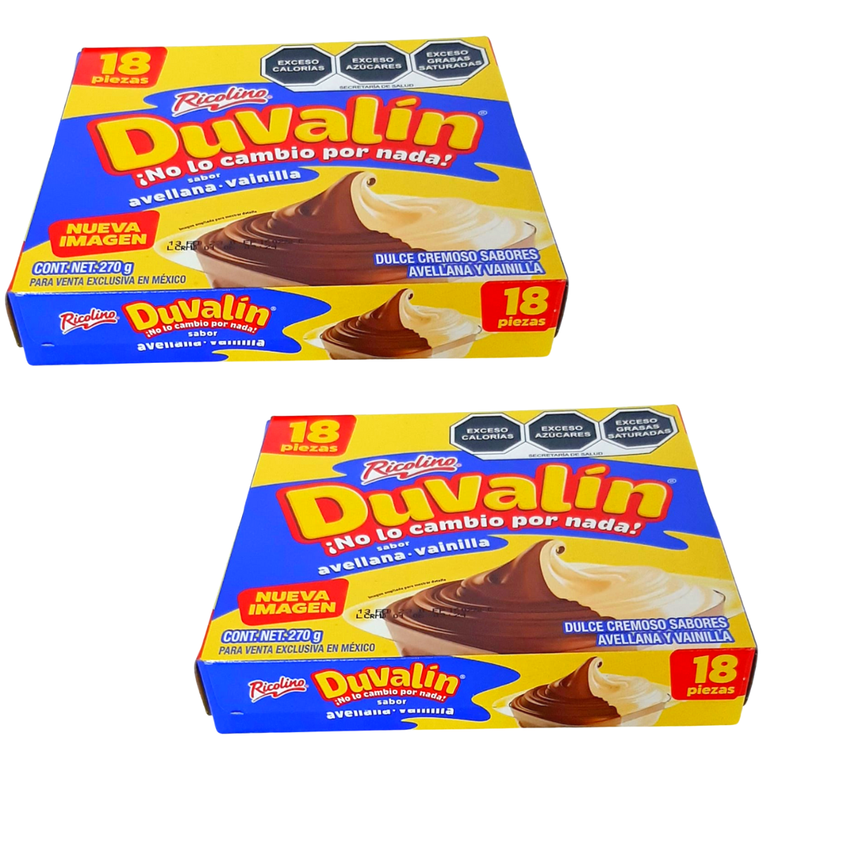 2 Pack - Duvalin Avellana / Vainilla 18 Piezas