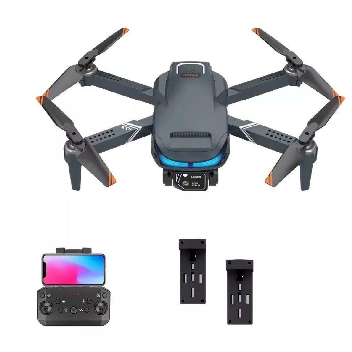 Mini Drone Rc Con Cámara 4k Hd Quadcopter + 2 Batería. Azul