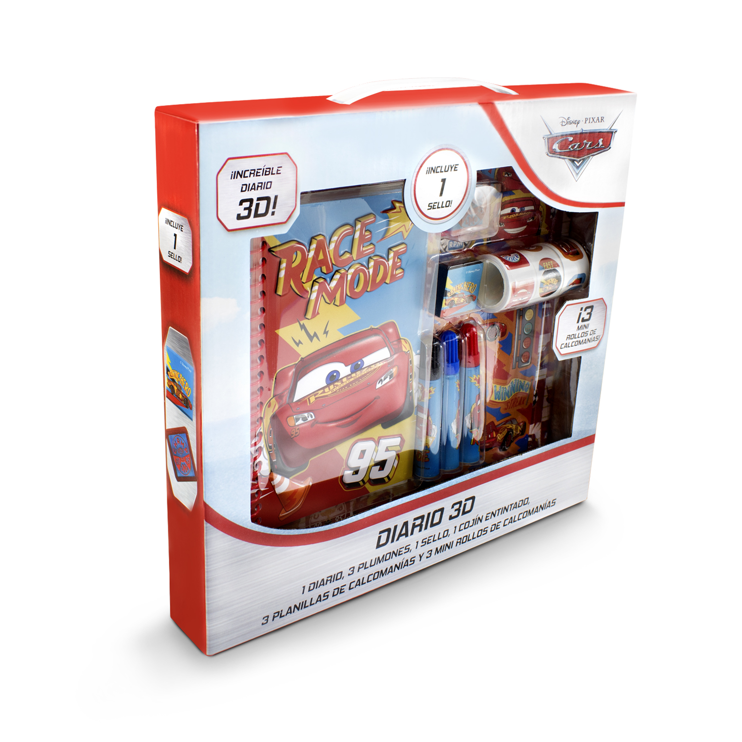 Diario 3D Cars Disney para niños colorear