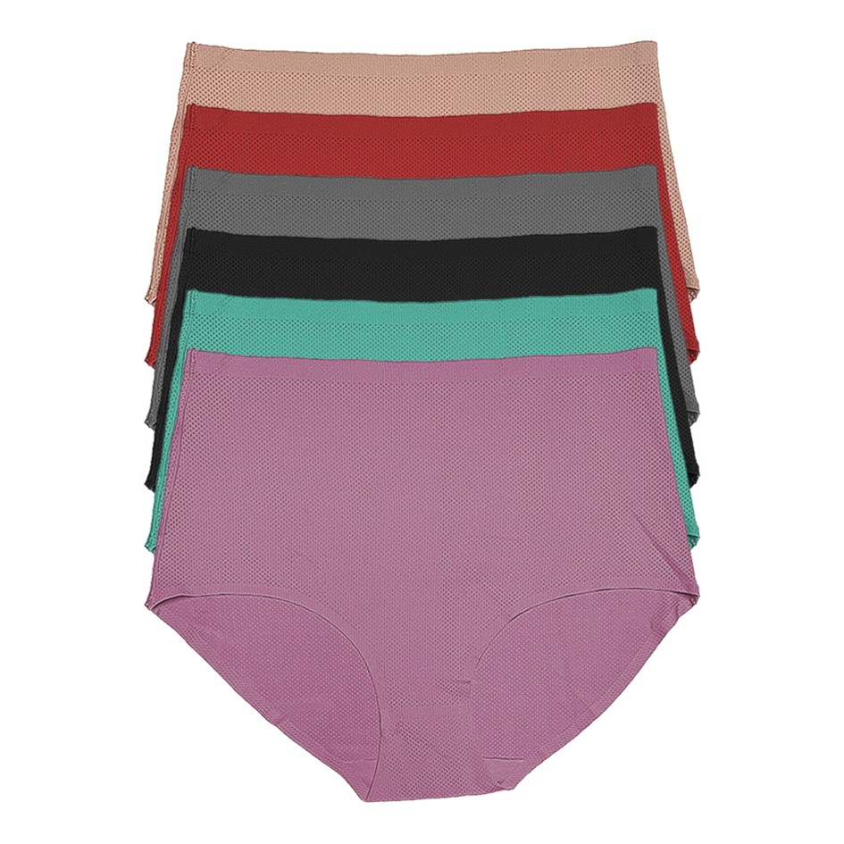 6 Pantaletas a La Cintura SIN COSTURAS Pack con 6 Diferentes Colores