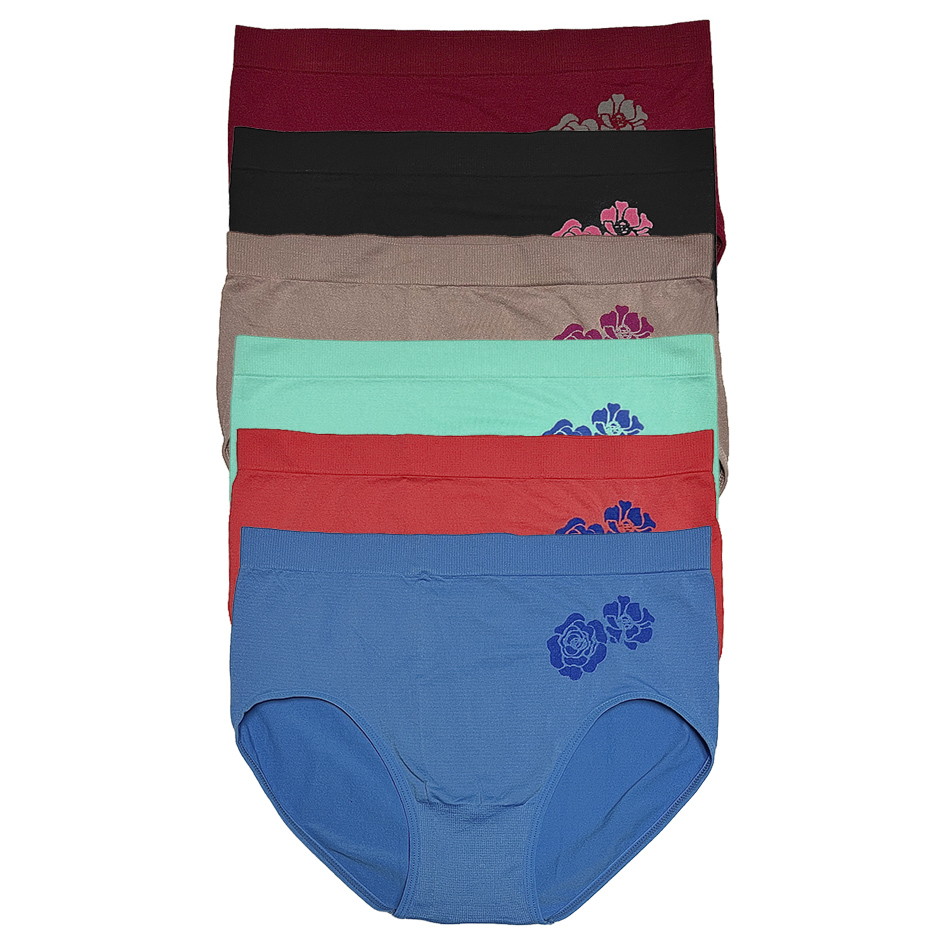 6 Pantaletas a la Cintura TALLAS EXTRAS Pack con 6 Diferentes Colores 1622
