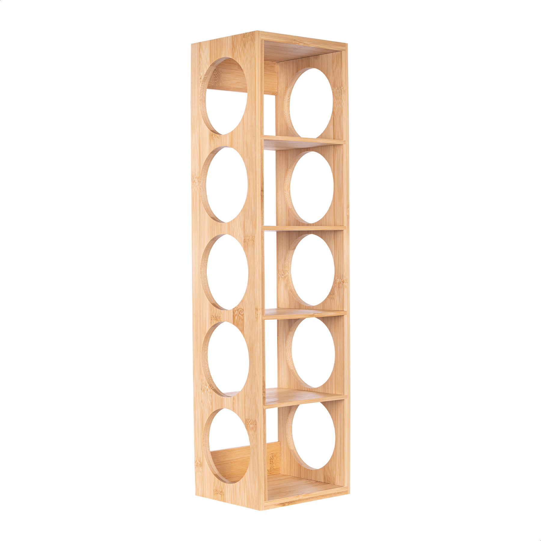 Cava de vino porta botellas de bambú 5 espacios Tutti