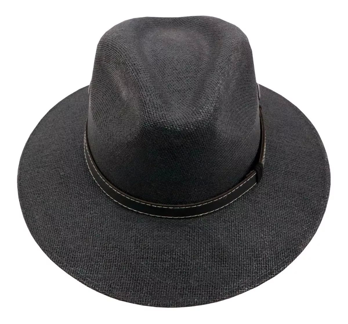 Sombrero Unisex Indiana Yute Ojillo Fresco y Ligero Playa Negro 216