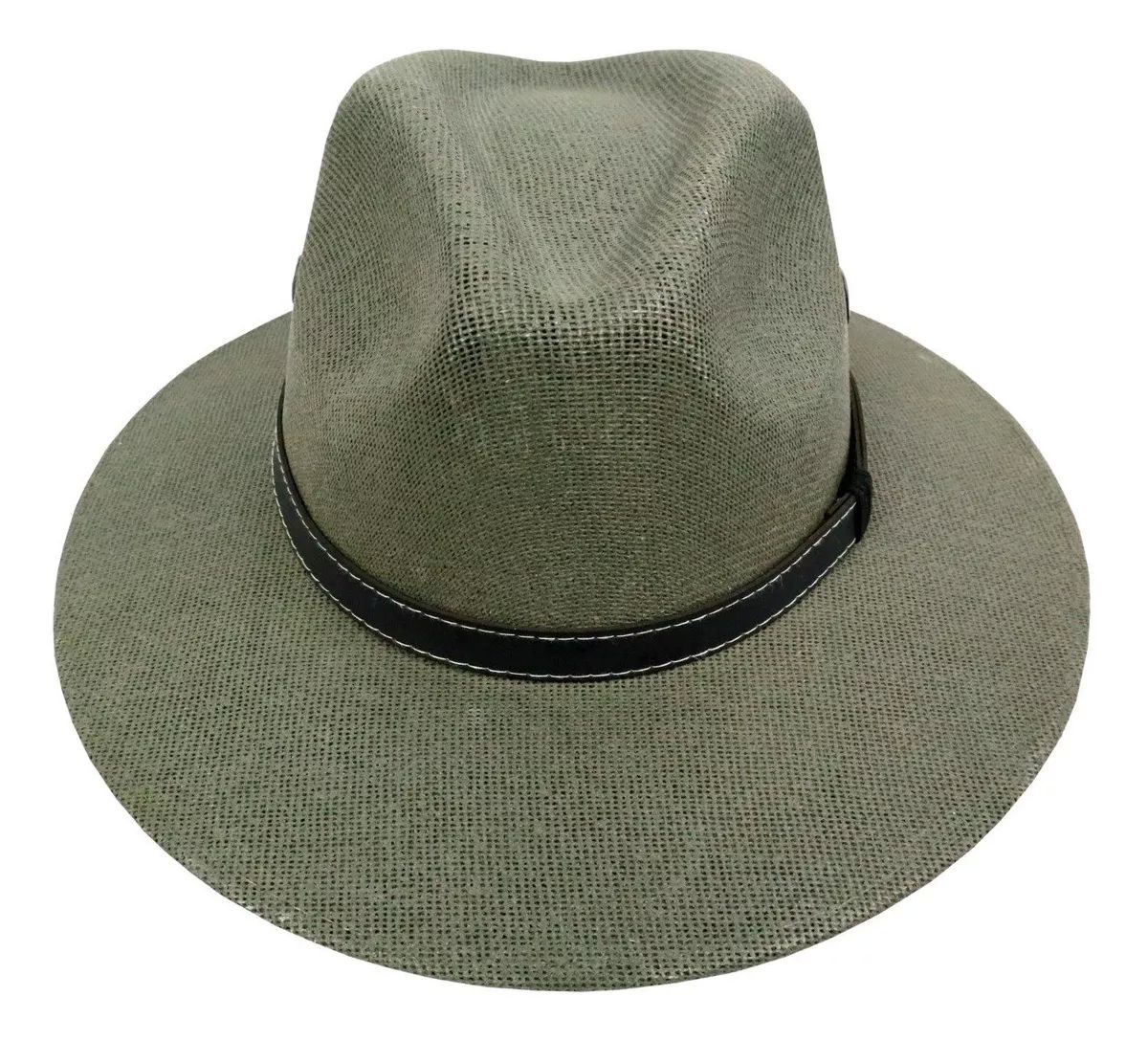Sombrero Unisex Indiana Yute Ojillo Hombre Mujer Fresco y Ligero Playa Verde 216
