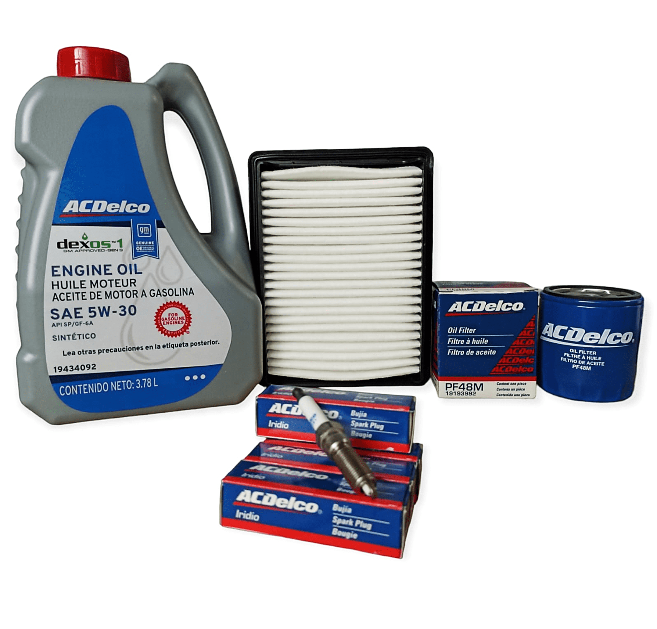 Kit Afinación ACDelco 5w30 Sintético Spark Ng 1.4 2016-2020