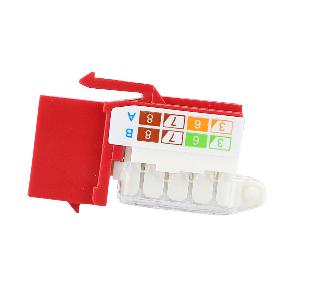 Conector Modular Jack RJ45 Serie PRO Cat6 compatible con placas ENSON EPRO-FP EPRO-TLJACK6-RD 