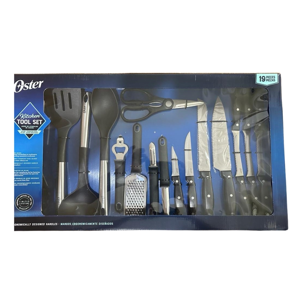 Juego De Utensilios De Cocina Oster 40686.19 Contenido 19 Piezas