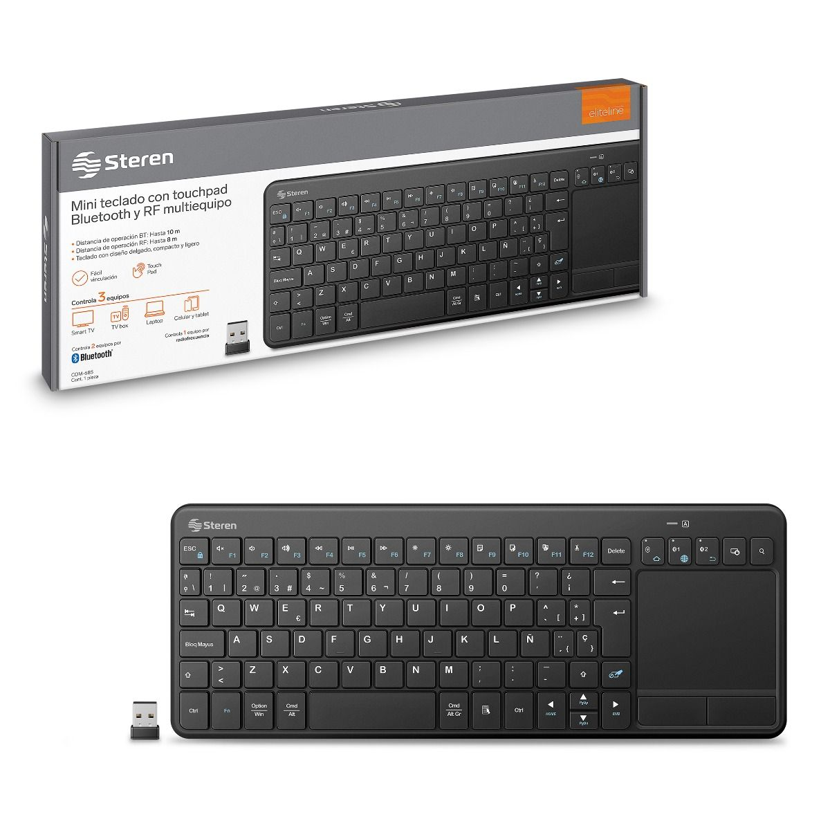 Mini Teclado Bluetooth RF Touchpad Multiequipo Steren