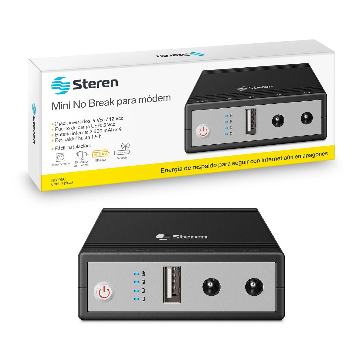 Mini No Break (UPS) Para Modem 390 Min De Respaldo Steren