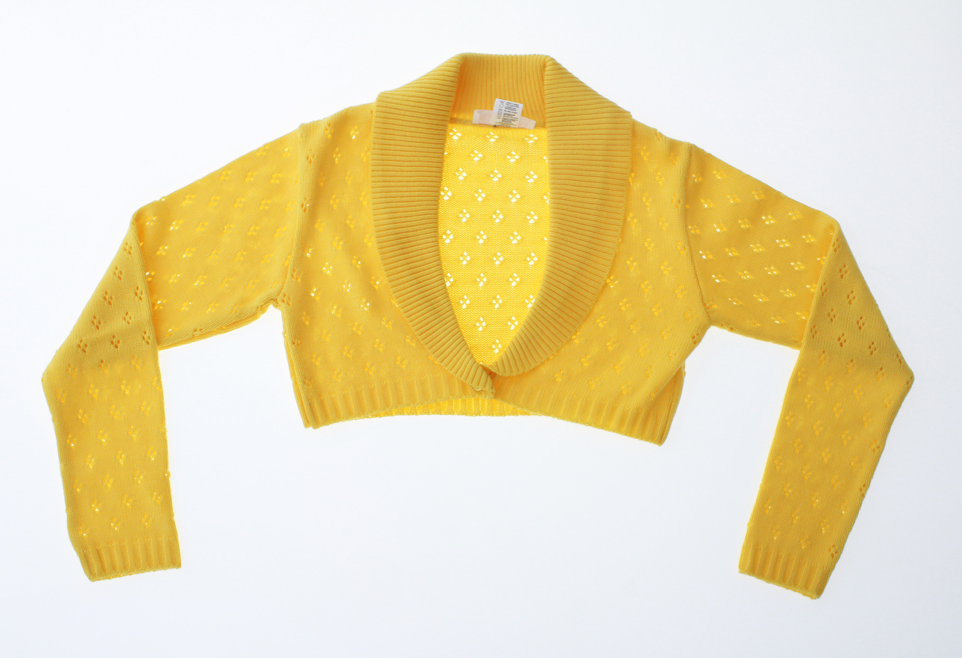 Sueter Niña Bolero Amarillo Tejido 3139 6 a 16 Años.