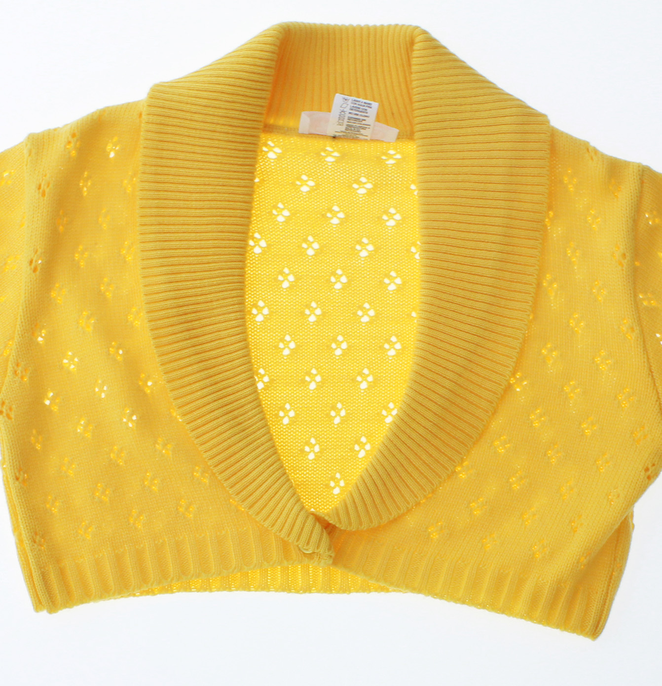 Sueter Niña Bolero Amarillo Tejido 3139 6 a 16 Años.