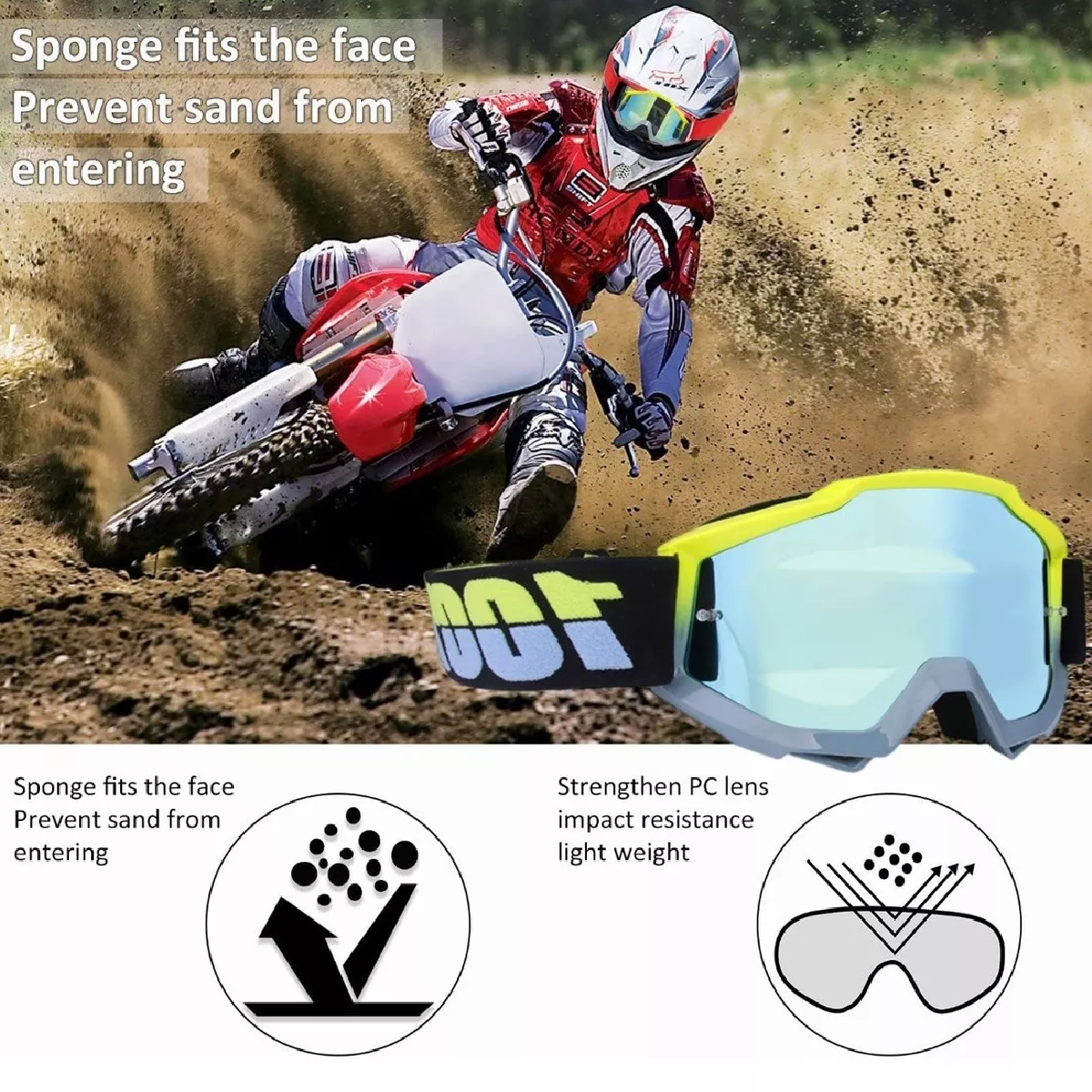 Googles Motocross Gafas Rzr Moto - Gafas De Motocicleta