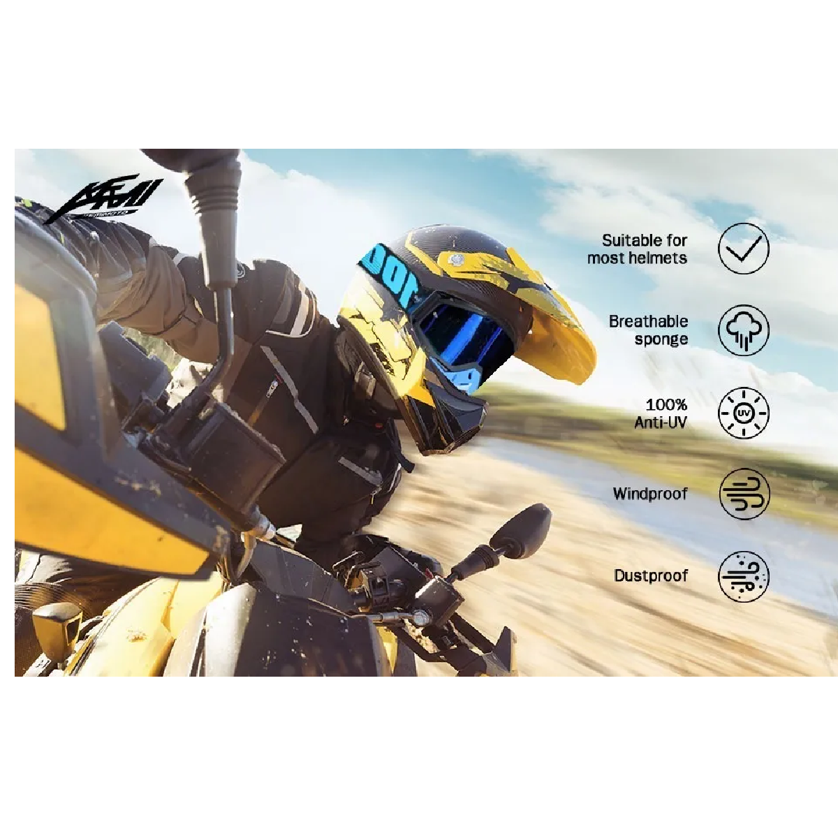 Googles Motocross Gafas Mtb Motociclista Azules