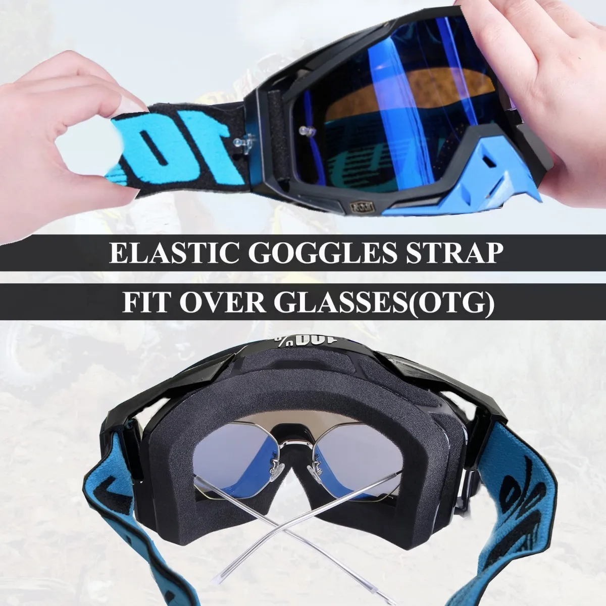 Googles Motocross Gafas Mtb Motociclista Azules