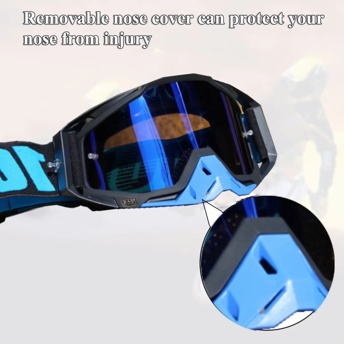 Googles Motocross Gafas Mtb Motociclista Azules