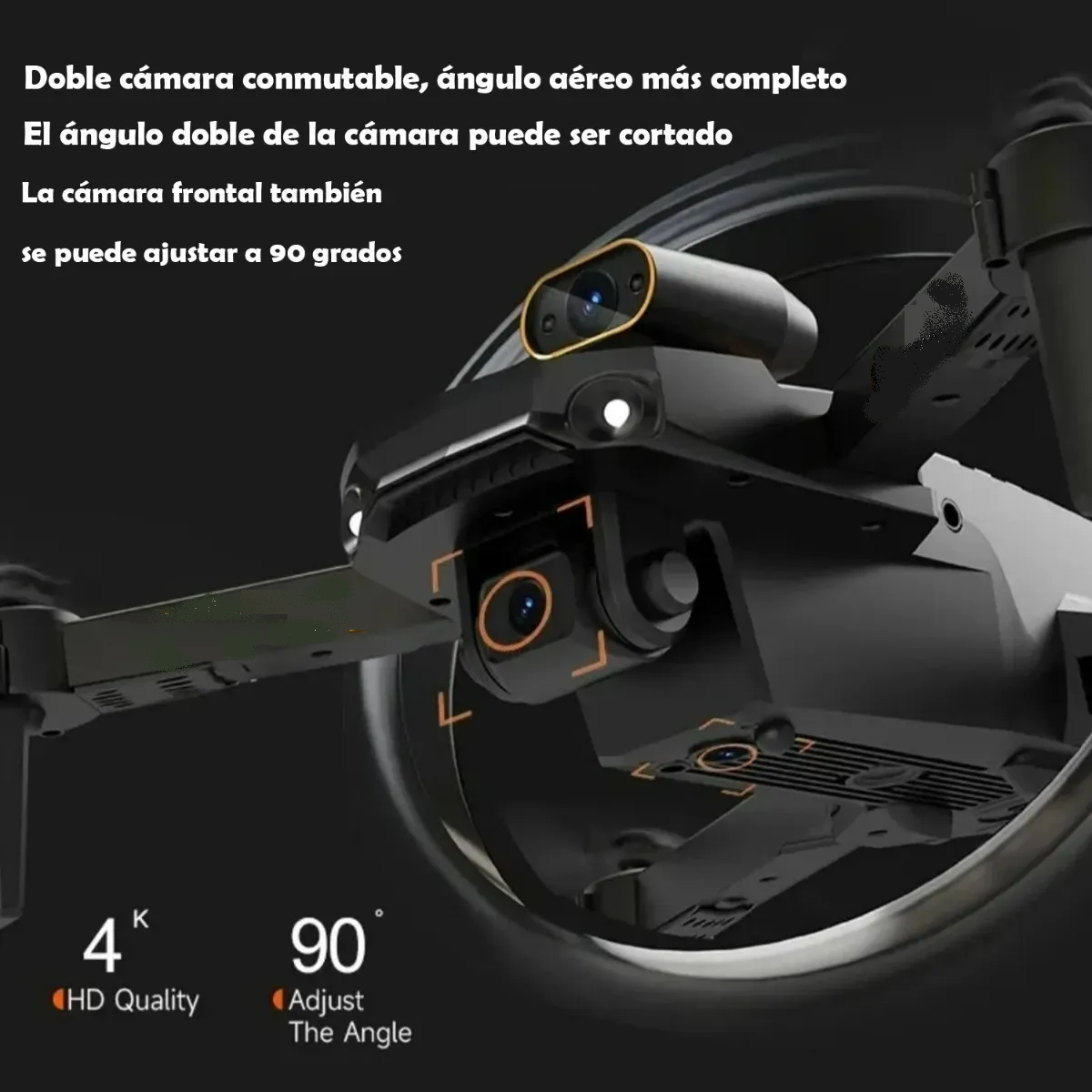 Drone 2.4ghz 4k Cámara Dual Duradera Con 3 Baterías