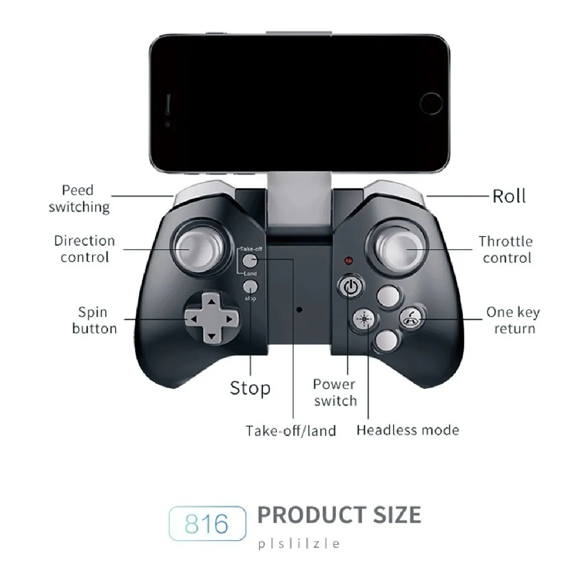 Dron Cuadricóptero 4k A Control Remoto C/cámara Y Accesorios