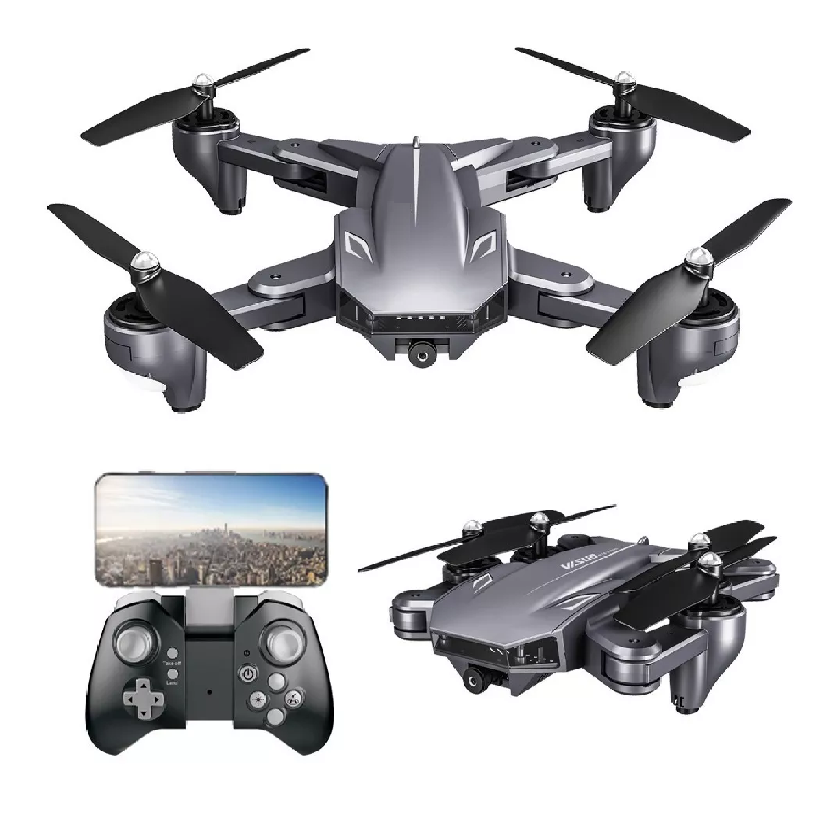 Dron Cuadricóptero 4k C/cámara Dual Y 2 Baterías