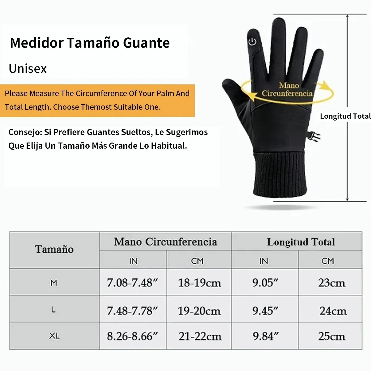 Guantes De Moto Impermeables Fríos Touch Para Sports M