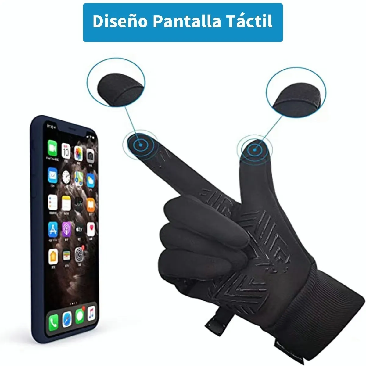 Guantes De Moto Impermeables Fríos Touch Para Sports L