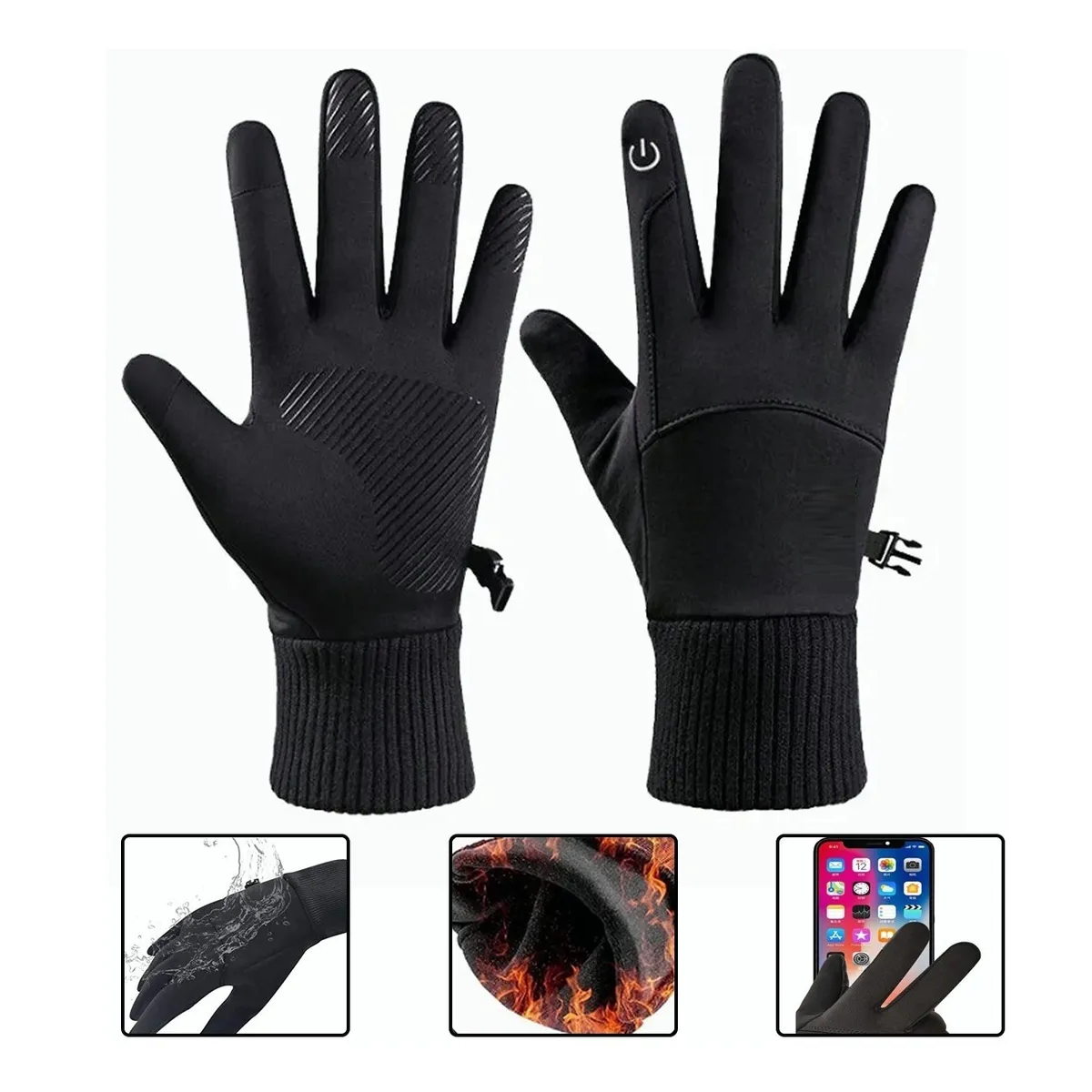 Guantes De Moto Impermeables Fríos Touch Para Sports XL