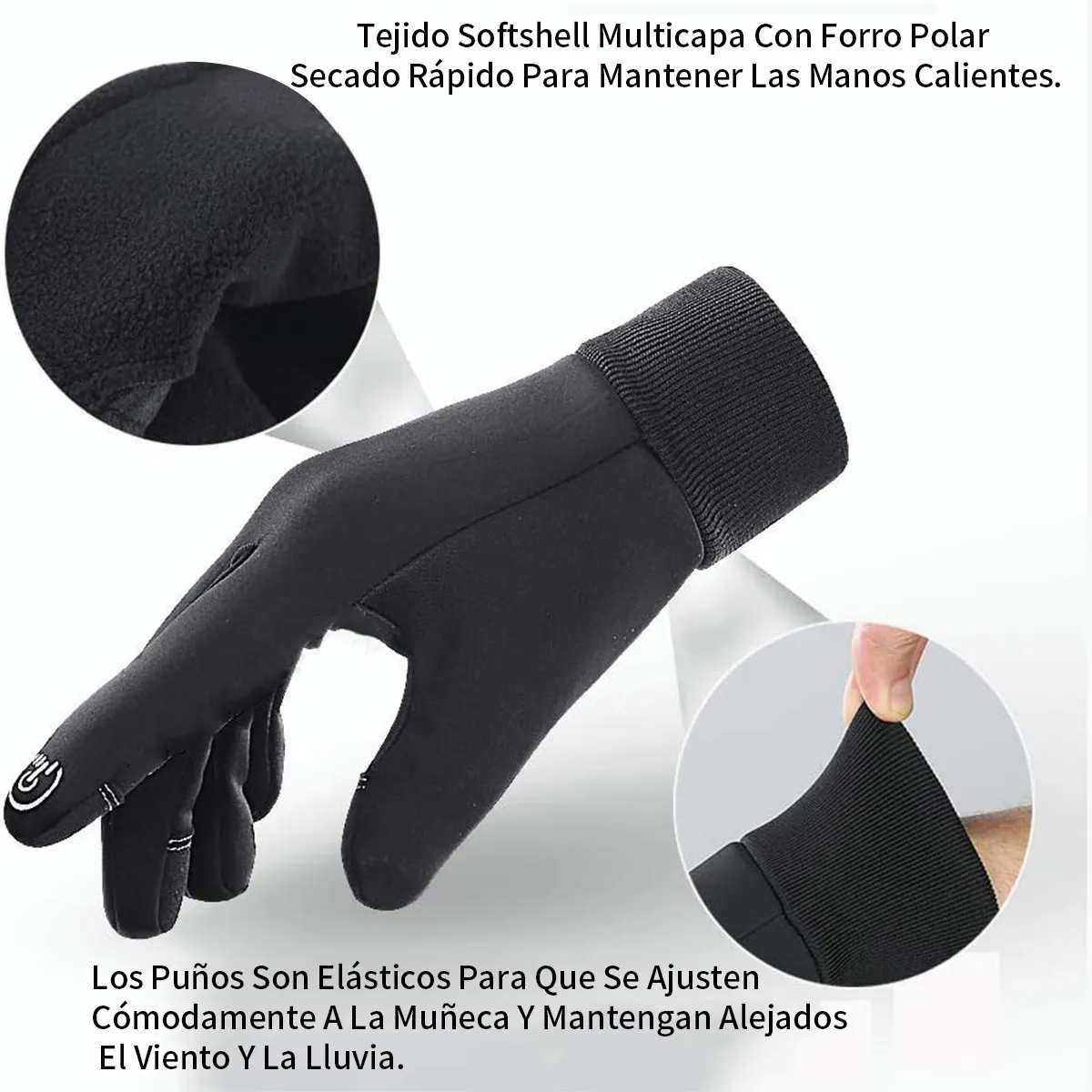 Guantes De Moto Impermeables Fríos Touch Para Sports XL