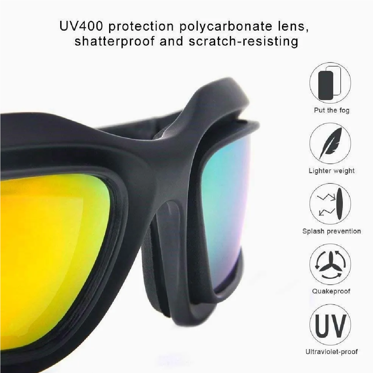 Lentes Tácticos Deportivos Goggle Para Motocicleta