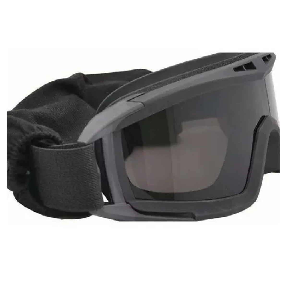 Googles Tácticos De Protección Moto 3 Micas Intercambiables Negro