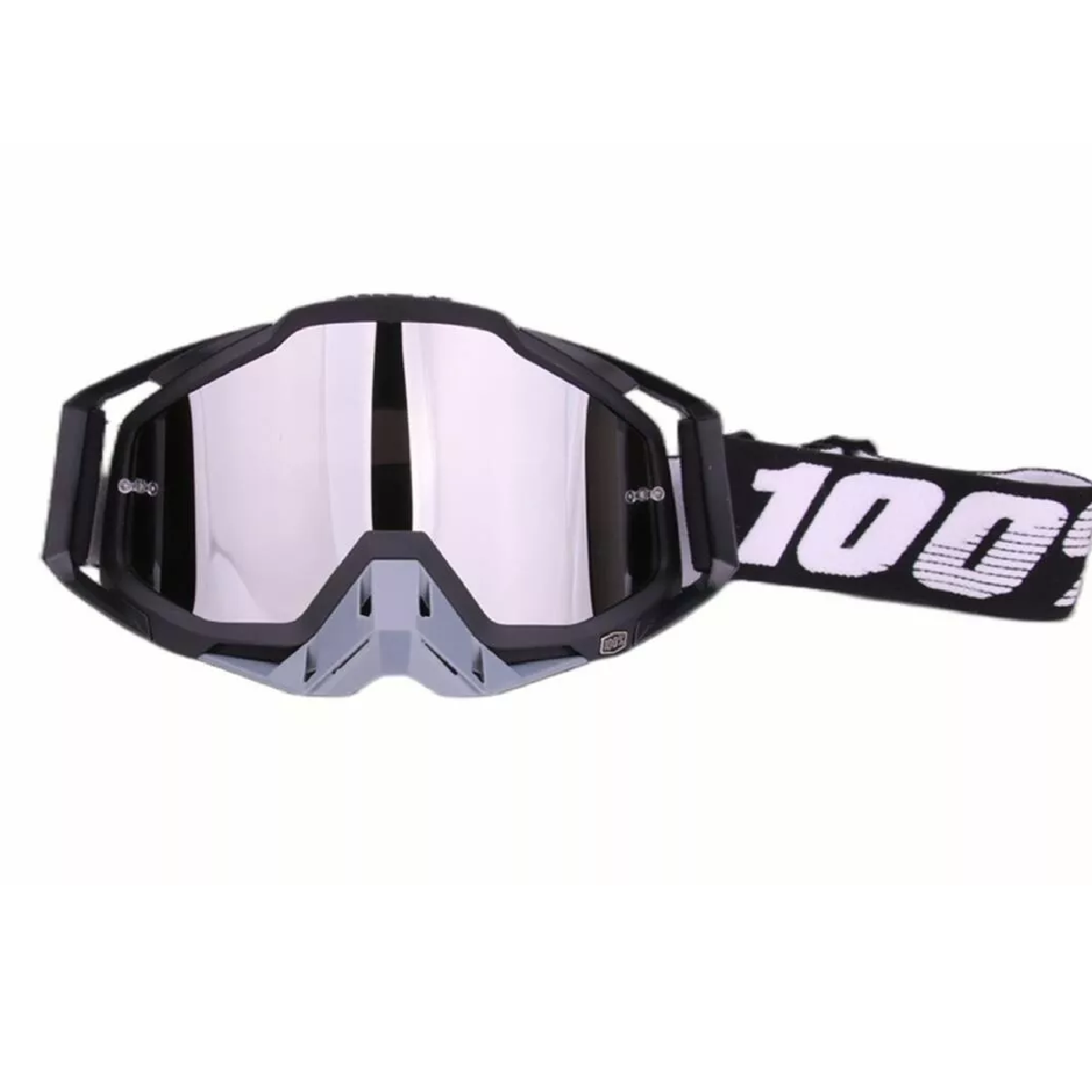 Googles Motocross Gafas Rzr Moto Anti Niebla - Motocicleta Negro Plata